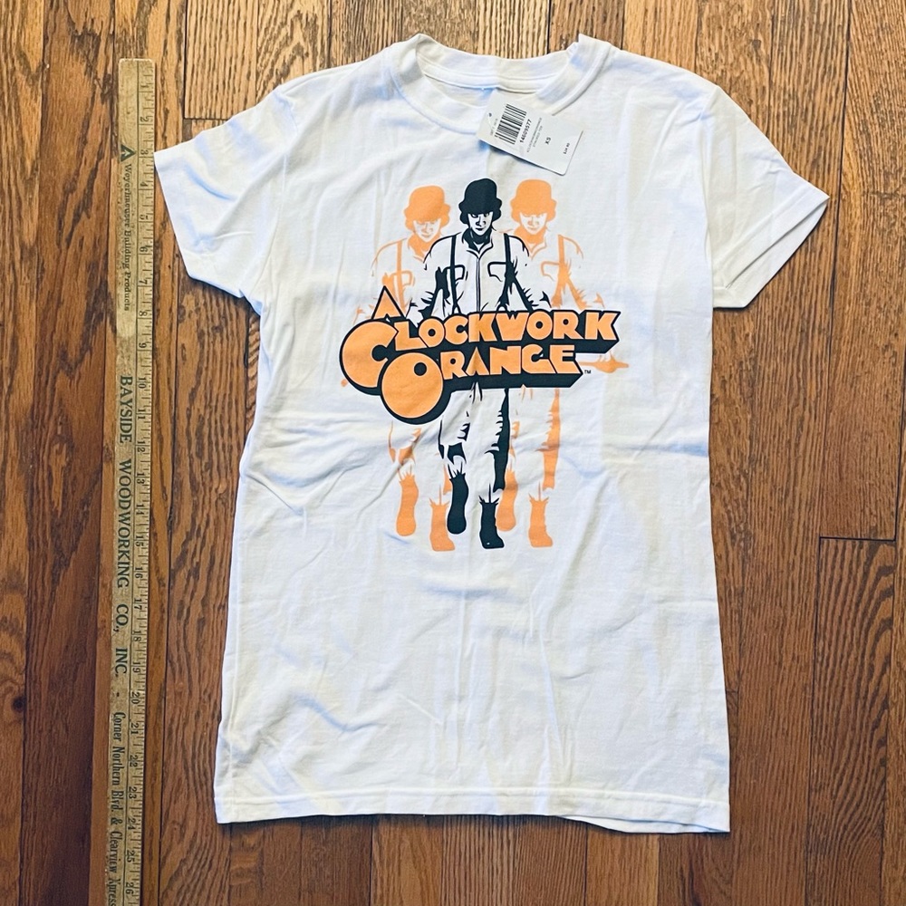 NWT: A Clockwork Orange white tee, size XS